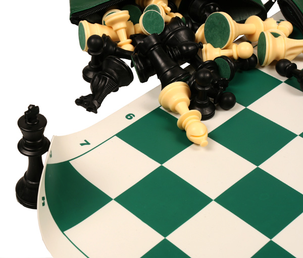 Ultra portable chess set silicon board