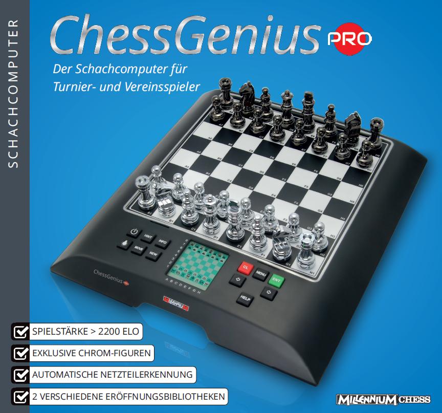 Millennium ChessGenius Pro UPDATED Model M812 Electronic Chess Computer Game Set 
