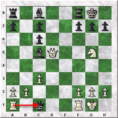 How to Read and Write Chess Notation - Rook captures Queen on c1
