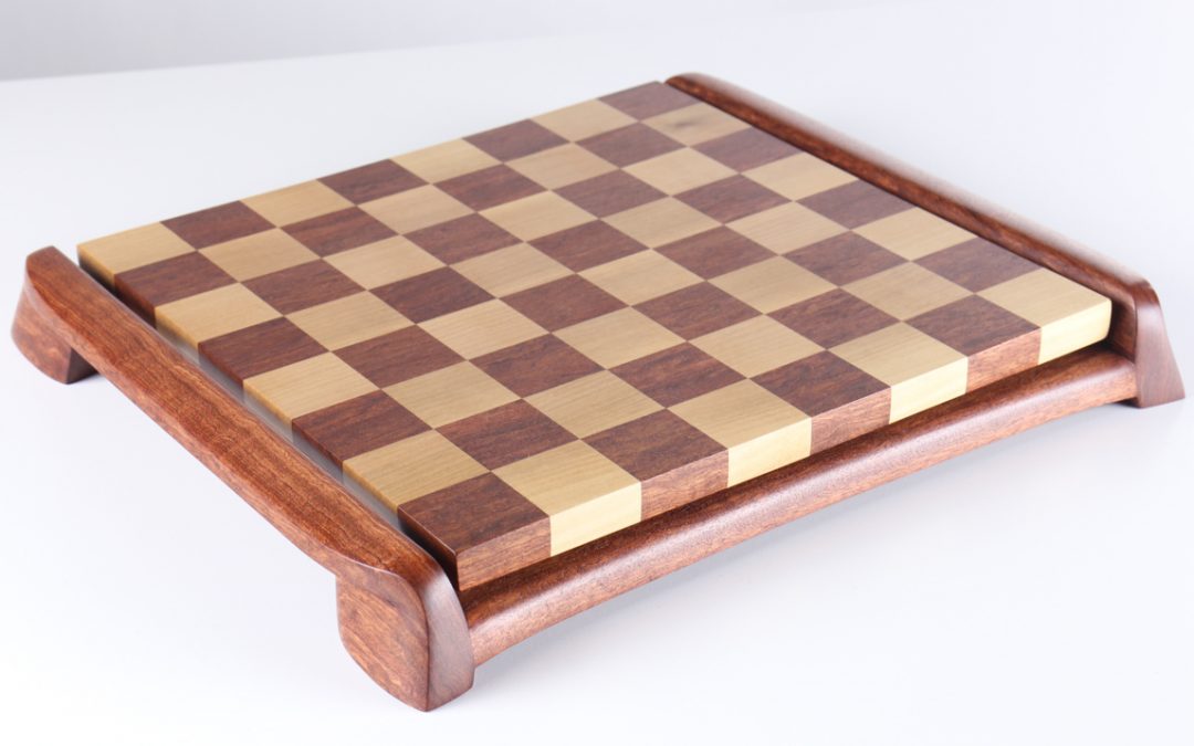 Bubinga Chess Board Floating Concept by Andrew Van Winkle